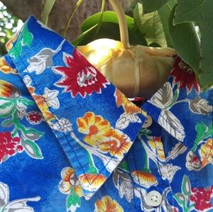 Ralph Lauren Blue Floral Blouse